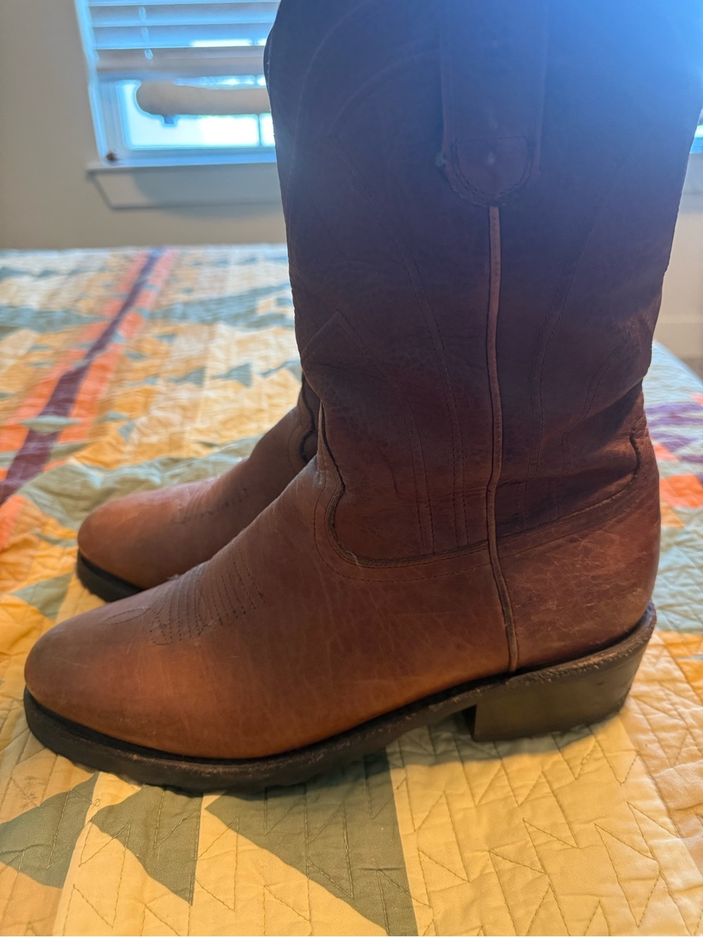 Tecovas Brown Leather Cowboy Boots - Classic Western Pull-On